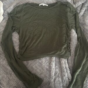 Olive Green Long Sleeve Women's Top